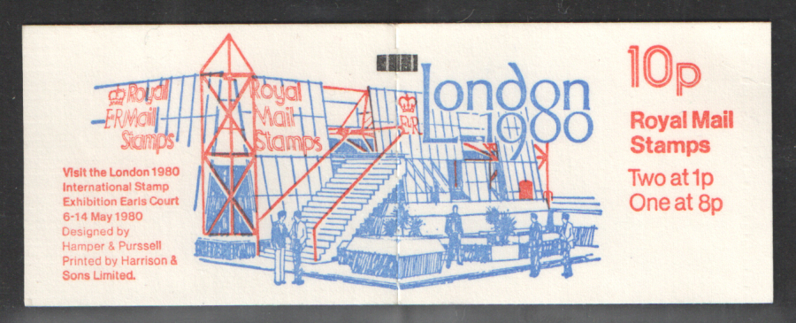 (image for) FA10 / DB6(10) + BMB Perf P1 London 1980 10p Folded Booklet - Click Image to Close